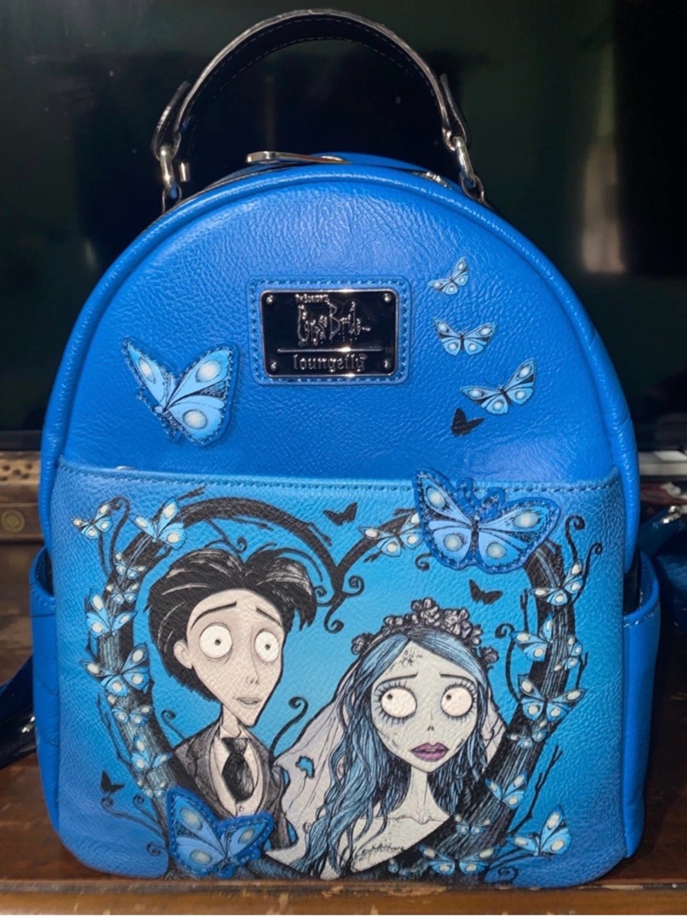 Loungefly Blue Tim Burton-Inspired Mini Backpack